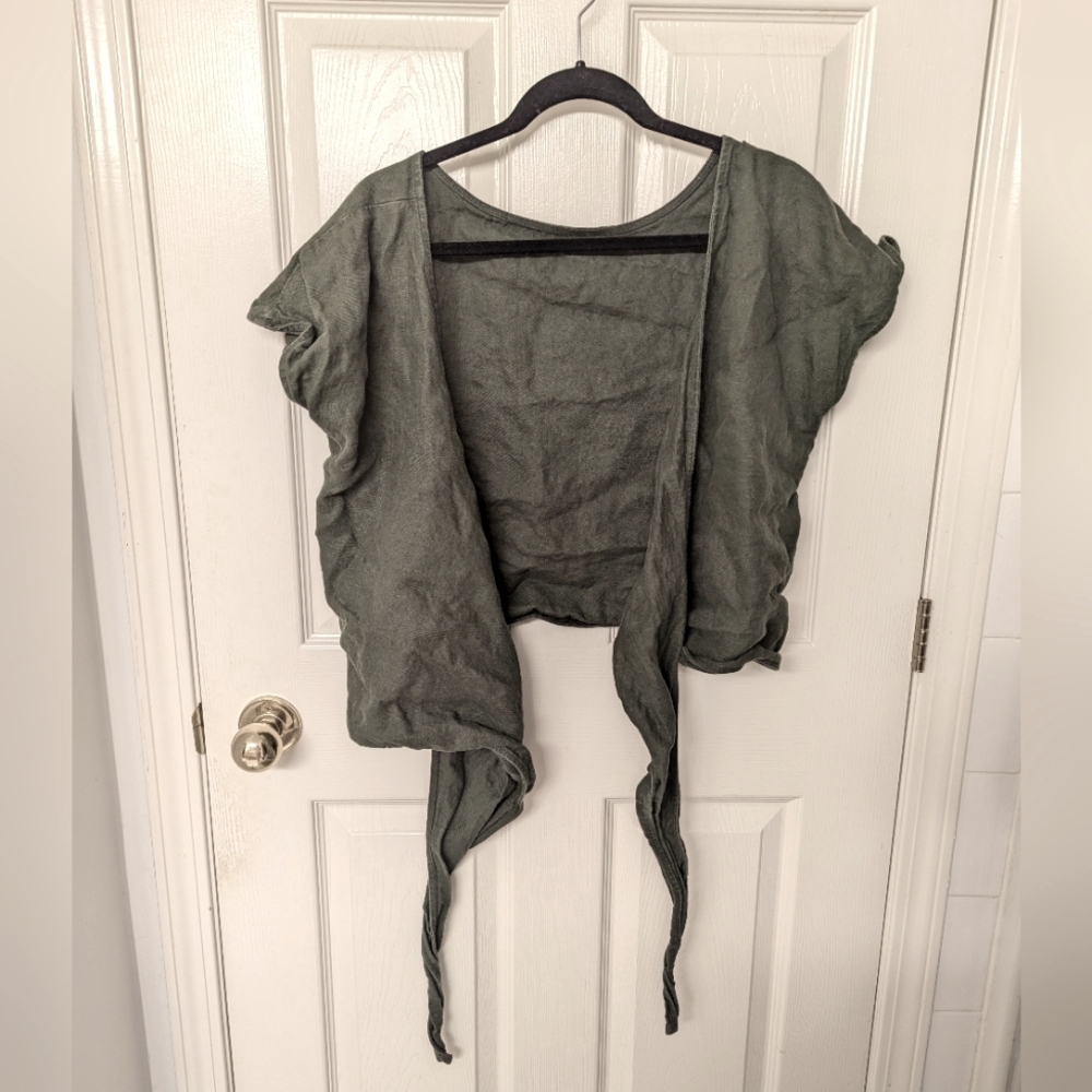 Free Label Frannie Wrap Top Line Green Size L